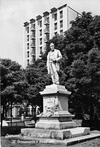 Cartolina - Postcard - Cremona - Monumento a Ponchielli - …