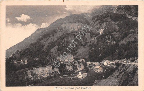 Cartolina - Postcard - Culzei - Strada per Cadore - …