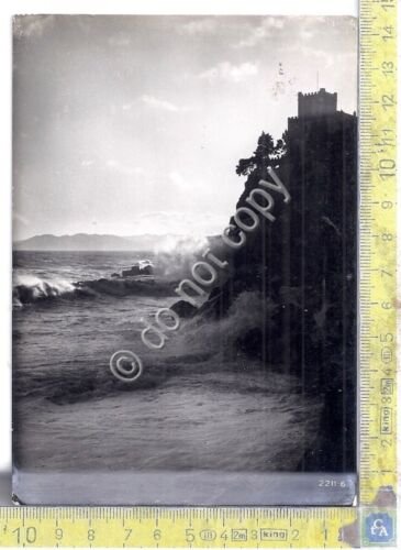 Cartolina - Postcard - Deiva Marina - mareggiata - 1956