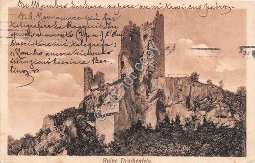Cartolina - Postcard - Deutchland - Ruine Drachenfels - 1915