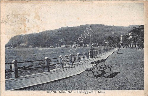 Cartolina - Postcard - Diano Marina Passeggiata a mare anni … | Immagine principale