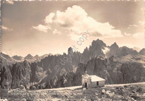Cartolina - Postcard - Dolomiti - Cappella di Guerra con … | Immagine principale