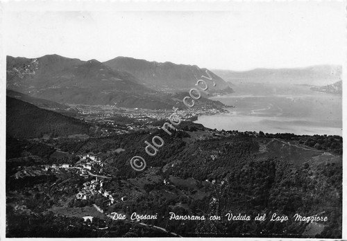 Cartolina - Postcard - Due Cossani - Panorama - 1957