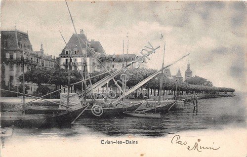 Cartolina - Postcard - Evian Les Bain - Boats - …
