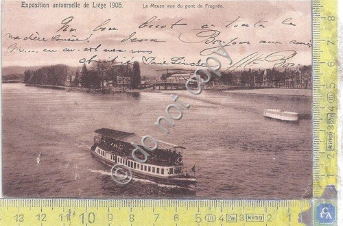 Cartolina - Postcard - Exposition universelle de Liege - battello … | Immagine principale