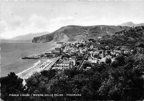 Cartolina - Postcard - Finale Ligure panorama dall'alto 1952 VG | Immagine principale