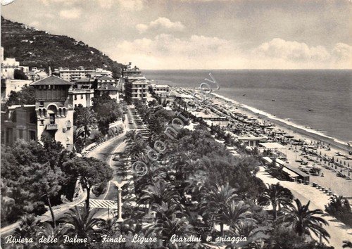 Cartolina - Postcard - Finale Ligure panorama dall'alto spiaggia e …