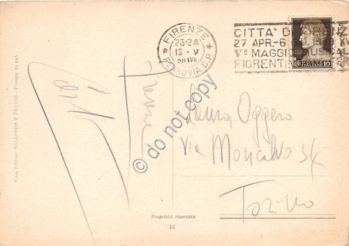 Cartolina - Postcard - Firenze case sull Arno 1939 | Immagine Gallery 2