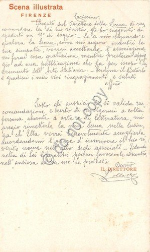 Cartolina - Postcard - Firenze Scena Illustrata Via Cavour Animata