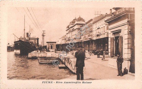 Cartolina - Postcard - Fiume - Riva Ammiraglio Rainer - … | Immagine principale