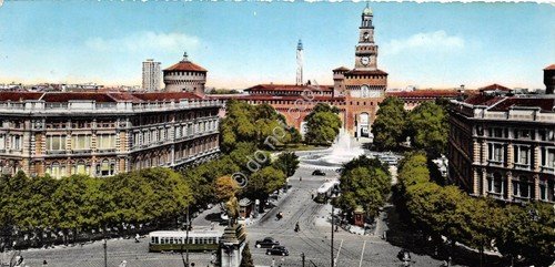 Cartolina - Postcard - Formato 21x10 - Milano - Largo … | Immagine principale