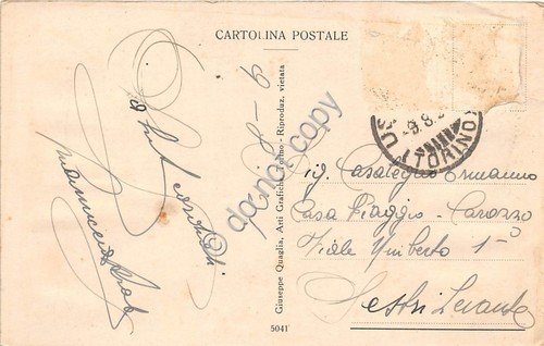 Cartolina - Postcard - Fosseto Villa Fortunata Frazione Chiaberto animata …