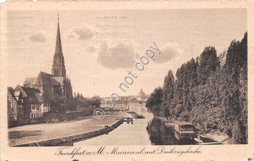 Cartolina - Postcard - Frankfurt - Maininsel mit Dreikonigskirche - …