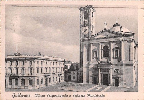 Cartolina - Postcard - Gallarate - Chiesa Prepositurale - Palazzo … | Immagine principale