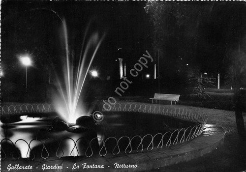 Cartolina - Postcard - Gallarate - Giardini - Fontana - … | Immagine principale