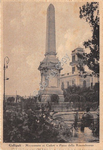 Cartolina - Postcard - Gallipoli - Monumento ai Caduti - … | Immagine principale