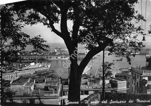 Cartolina - Postcard - Genova - Porto dal Santuario dei …