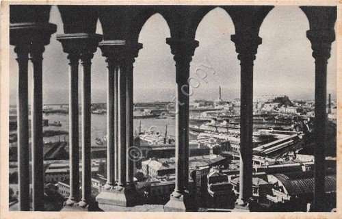 Cartolina - Postcard - Genova - Veduta dai portici di …