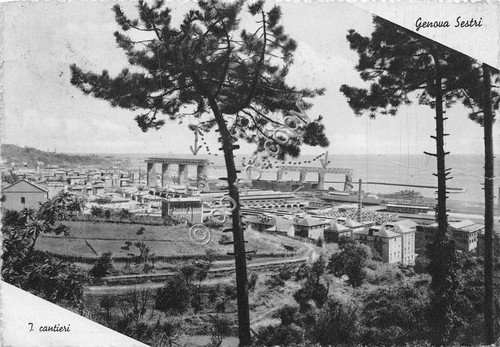 Cartolina - Postcard - Genova Sestri - I Cantieri - …