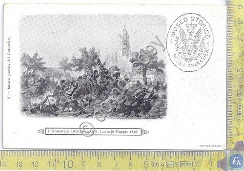 Cartolina - Postcard - Granatieri - All'attacco di S. Lucia …