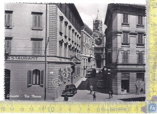 Cartolina - Postcard - Grosseto - Via Manin - animata … | Immagine principale