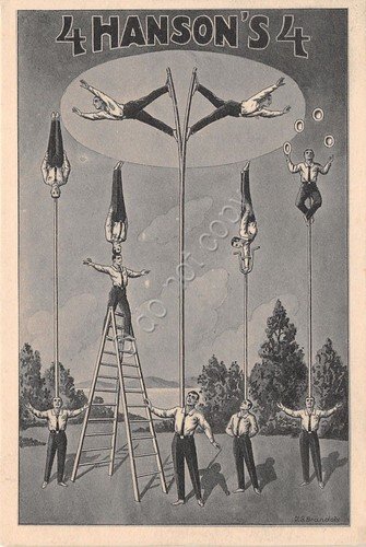 Cartolina - Postcard - Illustrata - 4 Hanson's 4 - … | Immagine principale