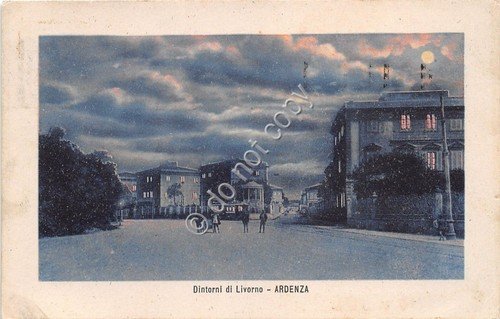 Cartolina - Postcard - Illustrata - Ardenza - una via …
