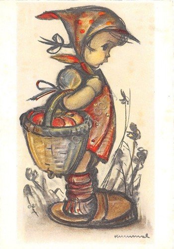 Cartolina - Postcard - Illustrata - B. Hummel - Bambina …