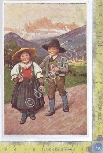 Cartolina - Postcard - Illustrata - Bimbi in costume - … | Immagine principale