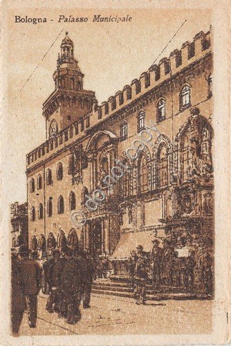 Cartolina - Postcard - Illustrata - Bologna - Palazzo Municipale … | Immagine principale