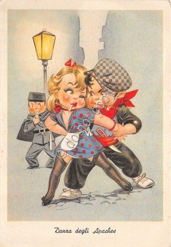 Cartolina - Postcard - Illustrata - Danza degli Apaches - …