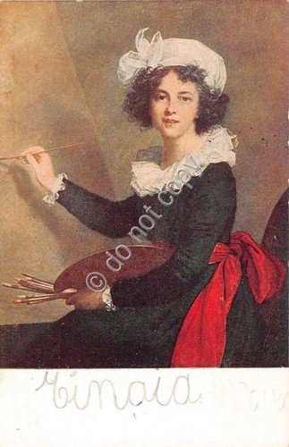 Cartolina - Postcard - Illustrata - E. Vigee - autoritratto …