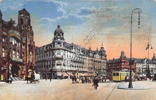 Cartolina - Postcard - Illustrata - Frankfurt - Banhofsplatz - … | Immagine principale