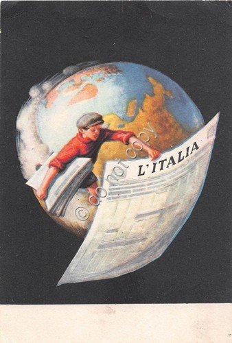 Cartolina - Postcard - Illustrata - L'Italia - Giornale - …
