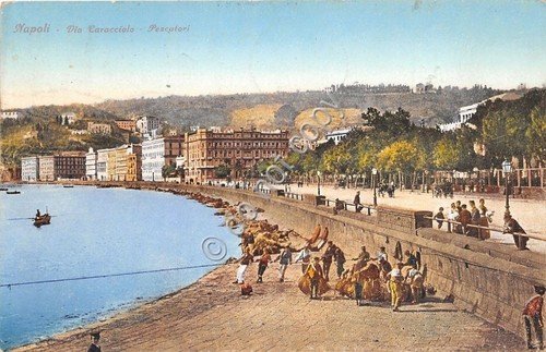 Cartolina - Postcard - Illustrata - Napoli - Via Caracciolo … | Immagine principale