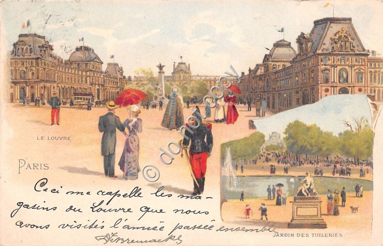 Cartolina - Postcard - Illustrata - Paris - Louvre - …