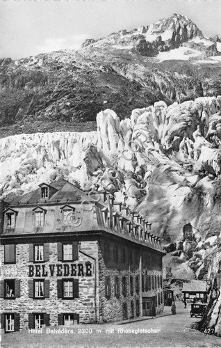 Cartolina - Postcard - Illustrata - Rhonegletscher - Hotel Belvedere …