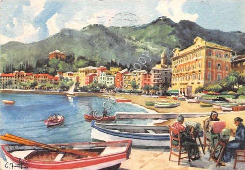 Cartolina - Postcard - Illustrata - S. Margherita - donne …