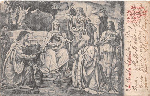 Cartolina - Postcard - Illustrata - Saronno - Adorazione dei … | Immagine principale