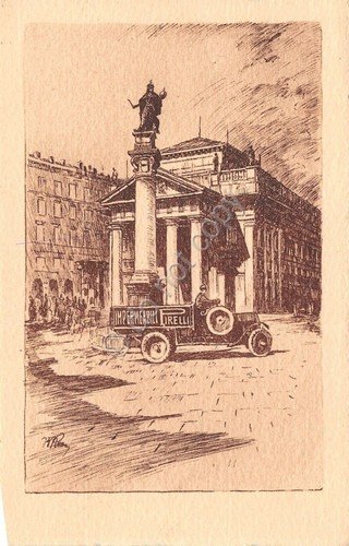 Cartolina - Postcard - Illustrata - Trieste - Piazza Borsa …