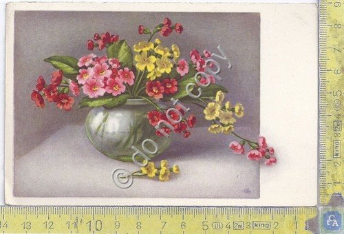 Cartolina - Postcard - Illustrata - Vaso con fiori - … | Immagine principale