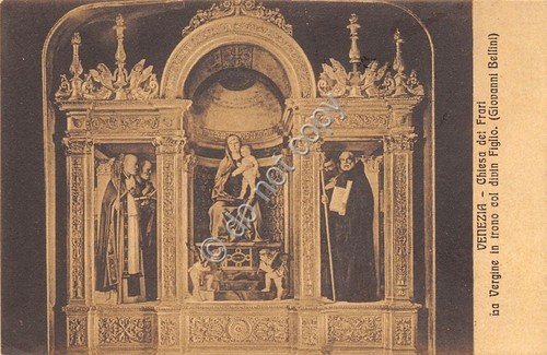 Cartolina - Postcard - Illustrata - Vergine in trono col …