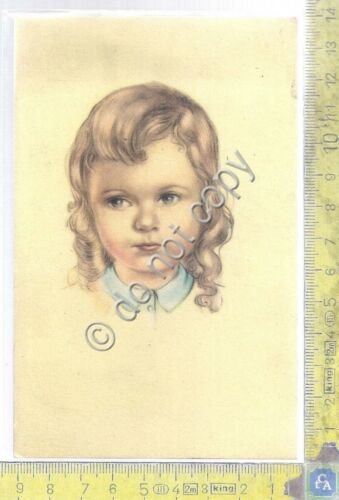 Cartolina - Postcard - Illustrata- Ritratto di Bimba - anni …
