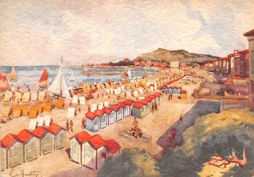 Cartolina - Postcard - Illustrata Frattini - Cattolica - Panorama …