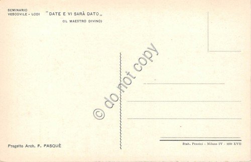 Cartolina - Postcard - Illustrata Lodi Seminario Vescovile | Immagine Gallery 2