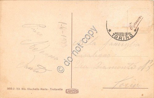 Cartolina - Postcard - Illustrata Trofarello panorama dall'alto 1933 VG