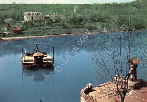 Cartolina - Postcard - Imbersago - Traghetto sull'Adda - 1969