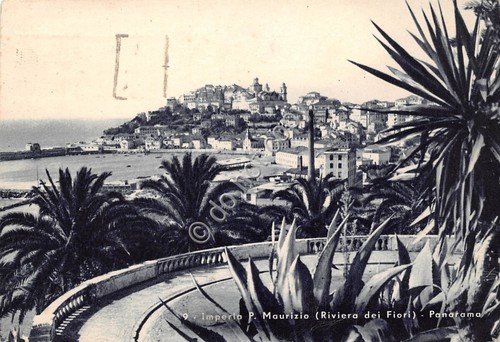 Cartolina - Postcard - Imperia P. Maurizio Panorama 1950