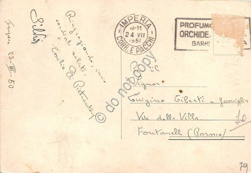 Cartolina - Postcard - Imperia P. Maurizio Panorama 1950