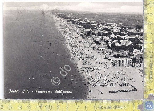 Cartolina - Postcard - Jesolo - Panorama aereo - 1959 | Immagine principale